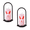 Halloween LED Candle-White*2-A4, variant on Halloween Decorations, Pumpkin Lantern, Halloween Decor Indoor, Plastic Jack O Lantern Pumpkins, White Handheld Led Skull Pumpkin Flameless Candle Lamp (White)