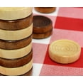 Attatoy Classic Stackable Wooden Checkers in Natural Wood Color (24 ...