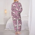 thumbnail image 6 of Goofa Rose Flowers Printed Women’s 2 Piece Pajama Set Super,Pajamas Women's Long Sleeve Sleepwear Soft Button Down Loungewear Pjs Lounge Set Nightwear-XX-Large, 6 of 9