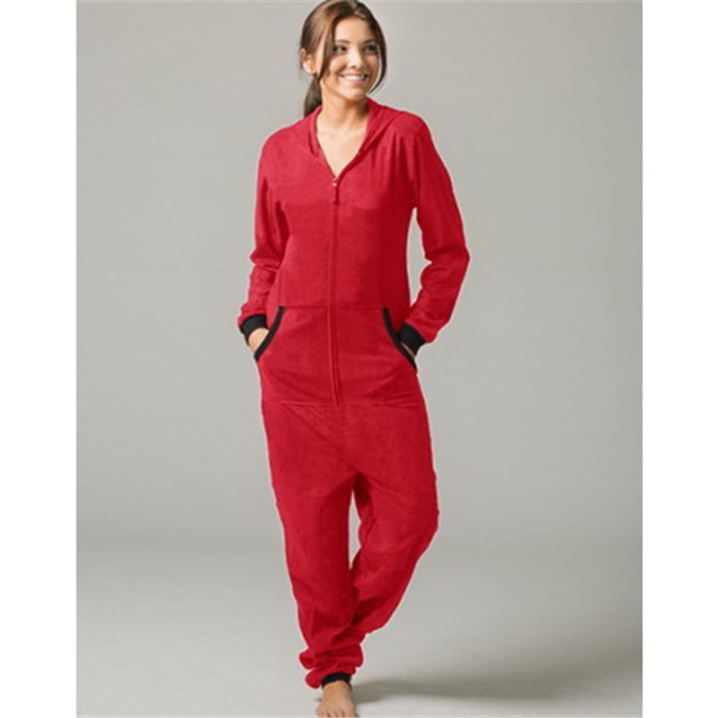Boxercraft U01RED Adult Polar Fleece Union Suit,Red,L