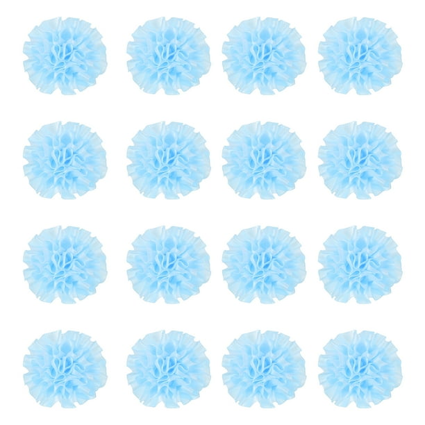 Uxcell 16 Pcs Peonía de Cinta, Pin de Solapa de 2 Pulgadas para Hombres, Flor de Cinta Artificial para Manualidades y Decoración