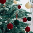 thumbnail image 6 of Bfogop 12Pcs Velvet Christmas Ornaments Balls, 2.36" Flocked Christmas Tree Ball with Gold Thread, Shatterproof Xmas Tree Ball Hanging Ornaments for Holiday Wedding Party Decor, 6 of 6
