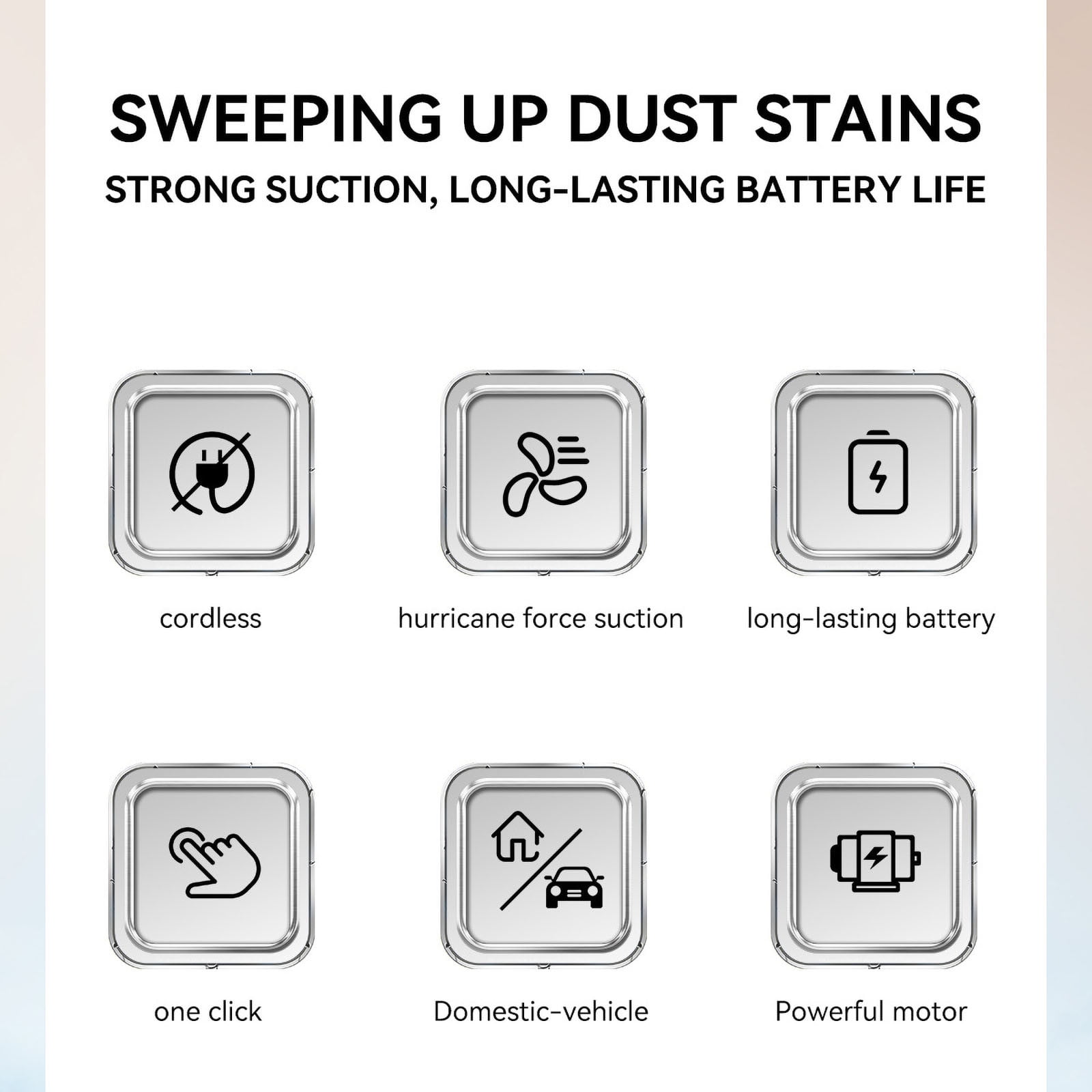 Wireless Car Vacuum Cleaner High Power Handheld Vacuum Cleaner,Brushless Motor Strong Suction Cleaning Device Fast Charging Multi Attachment Design,Deep Cleaning Dust Removal Car Vacuum Cleaner