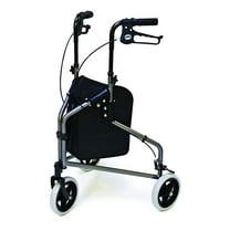 Lumex 609201P 3 Wheel Cruiser Lightweight Rollator, Pewter Metallic