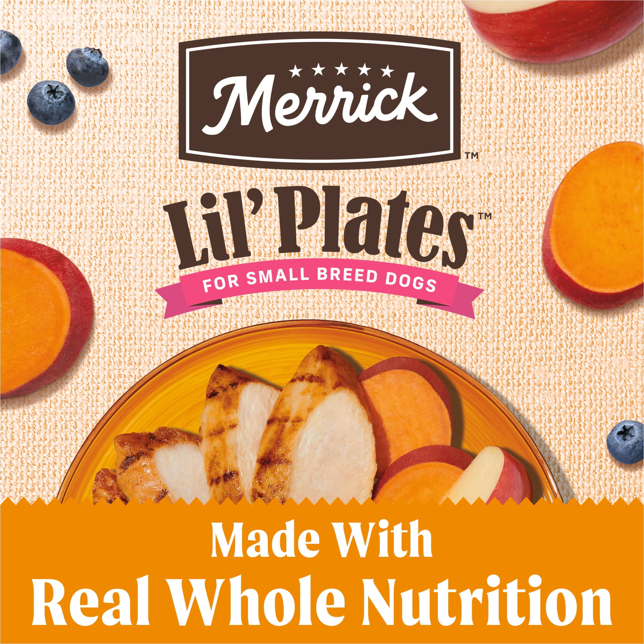 Merrick Lil Plates Grain Free Real Chicken Sweet Potato Dry Dog Food Small Breed Formula 4lb Bag Walmart