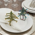 thumbnail image 4 of Saro Lifestyle Beaded Christmas Tree Napkin Ring (Set of 4), 4 of 5