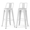 thumbnail image 4 of Simpli Home Rayne 30" Metal Bar Stool in White (Set of 2), 4 of 12