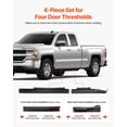 thumbnail image 6 of Rocker Panel Guard 4 Piece Set Compatible with 2014 2018 Chevrolet Silverado 1500 Extended Cab Replacement for 14068 Trail Armor Side Skirts Extension Body Kit Driver Side 3M Adhesive Black, 6 of 6
