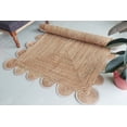 thumbnail image 4 of Chouhan Rugs Natural Jute White Scalloped Rug Bohemian Rug Decor Rug Handwoven Rug Custom Rug Decorative Rug, 4 of 6