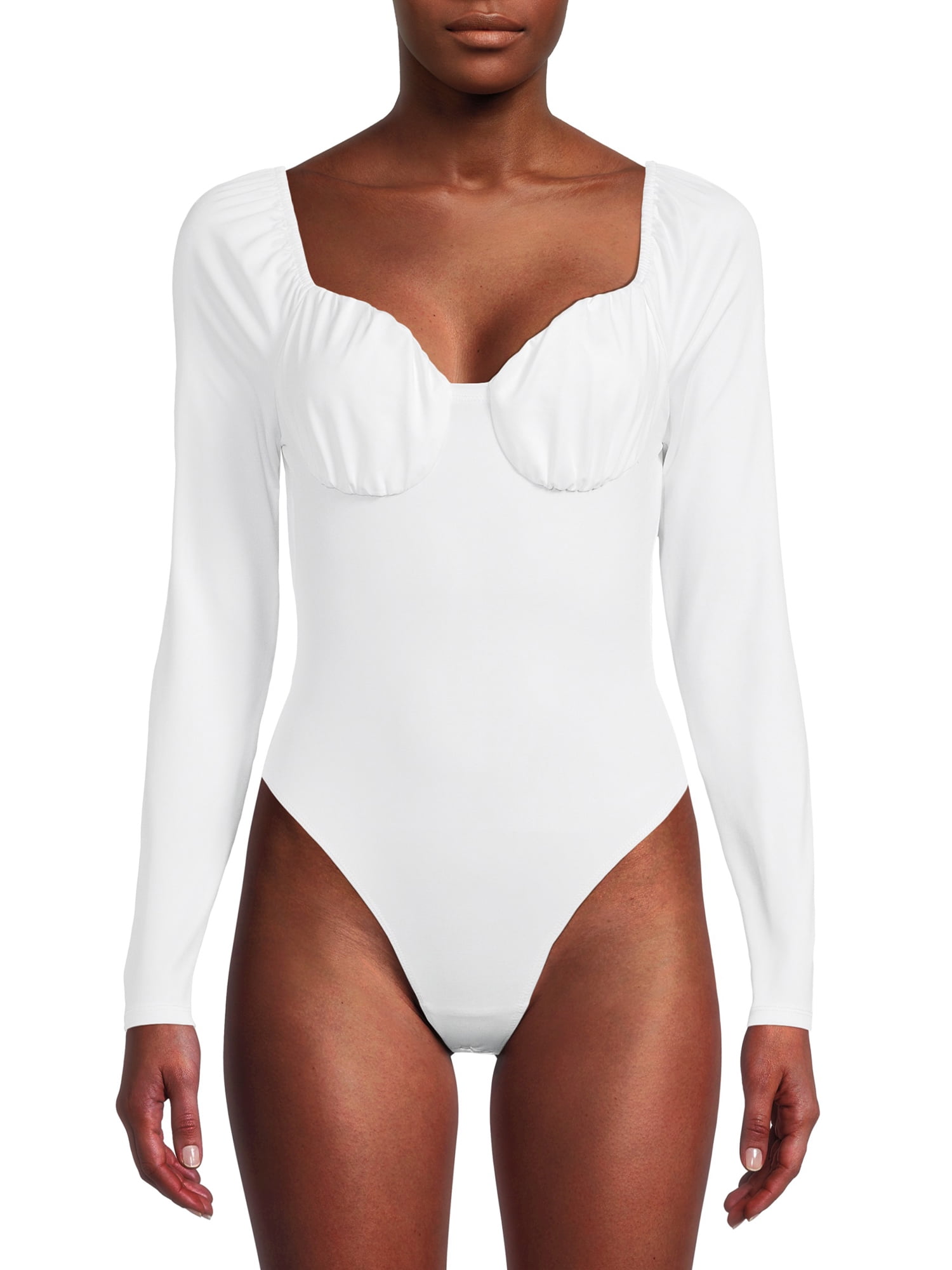 commando bodysuit white