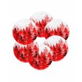 thumbnail image 7 of 13 Inch Round Placemats Set of 6, Red Christmas Non Slip Heat Insulation PP Table Mats, Winter Snowflake Abstract Forest Tree Washable Place Mats for Kitchen Dining Party Table Decor, 7 of 7