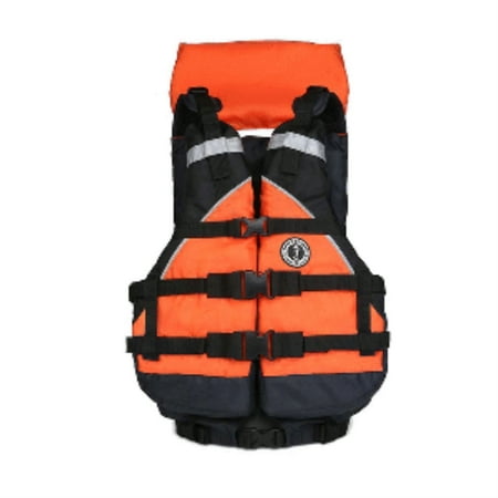 UPC: 0062533877061 | Mustang Explorer V Foam Vest – Adult Universal – Orange/Black