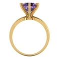 thumbnail image 4 of 2.5 ct Round Cut Simulated Alexandrite Solitaire 18K Yellow Gold Womens Engagement Ring, 4 of 5