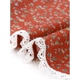 thumbnail image 5 of Agnes Orinda Women's Plus Size Floral Sweetheart Neck Lace Short Ruffle Sleeve Summer Blouses 3X Red, 5 of 6