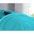 thumbnail image 4 of 3 Piece Luxury U Shape Pattern Comforter By D.N.G. BEDDINGS Set Premium Super Soft, 1000 Thread Count 100% Egyptian Cotton Oversized Super King Size Turquoise Blue Color, 4 of 9
