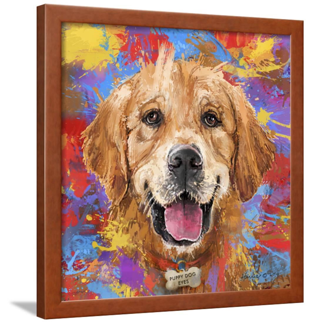 golden retriever wall art