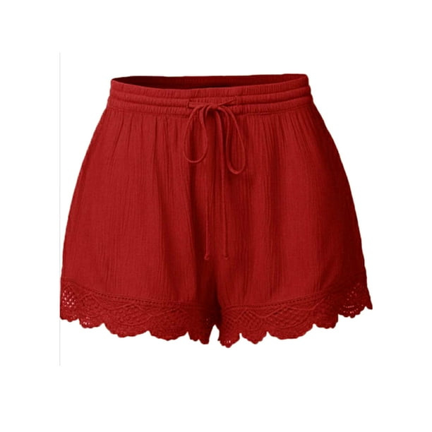 Frecoccialo - Women Shorts Casual Loose Beach High Waist Short Trousers ...