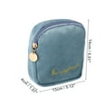 thumbnail image 2 of Bolsas de maquillaje pequeñas y duraderas para mujeres de Unique Bargains, ideales para vacaciones, camping, viajes y gimnasio en franela azul, 2 of 3