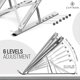 thumbnail image 4 of Soporte portátil plegable de aluminio para portátil | Soporte de escritorio con 6 niveles de ajuste de altura | Compatible con portátiles de 11/11,6/13,3/14/15/15,6 pulgadas, 4 of 5