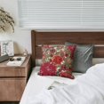 thumbnail image 6 of Vintage Flower Decorative Pillow Covers - Set of 2, 20x20 Inch - Farmhouse Style Linen Cushion Cases for Indoor/Outdoor, Sofa, Bed & Living Room Decor - Stylish and Unique, 6 of 7