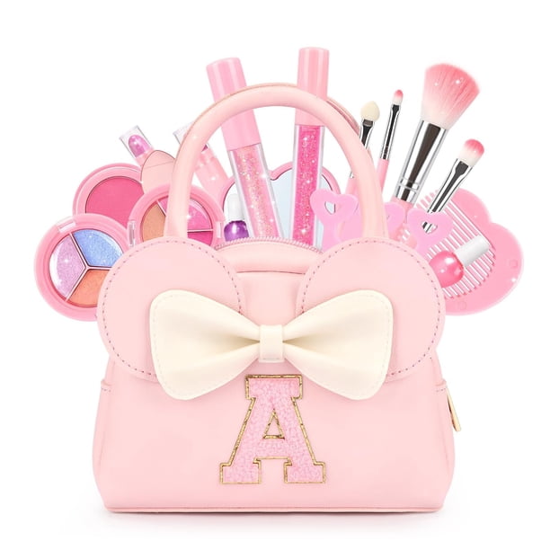 Kit de maquillaje Mibasies Kids de 18 piezas con monedero inicial para niños pequeños