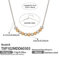 thumbnail image 1 of AEXTO Elegant Dual-Tone Beaded Necklace Versatile Minimalist Design for All Occasions, 1 of 8