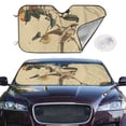 thumbnail image 2 of Balery Vintage Bird Print Car Windshield Sun Shade,Windshield Sunshade for Car Pickup Truck SUV Accessories-Medium, 2 of 7