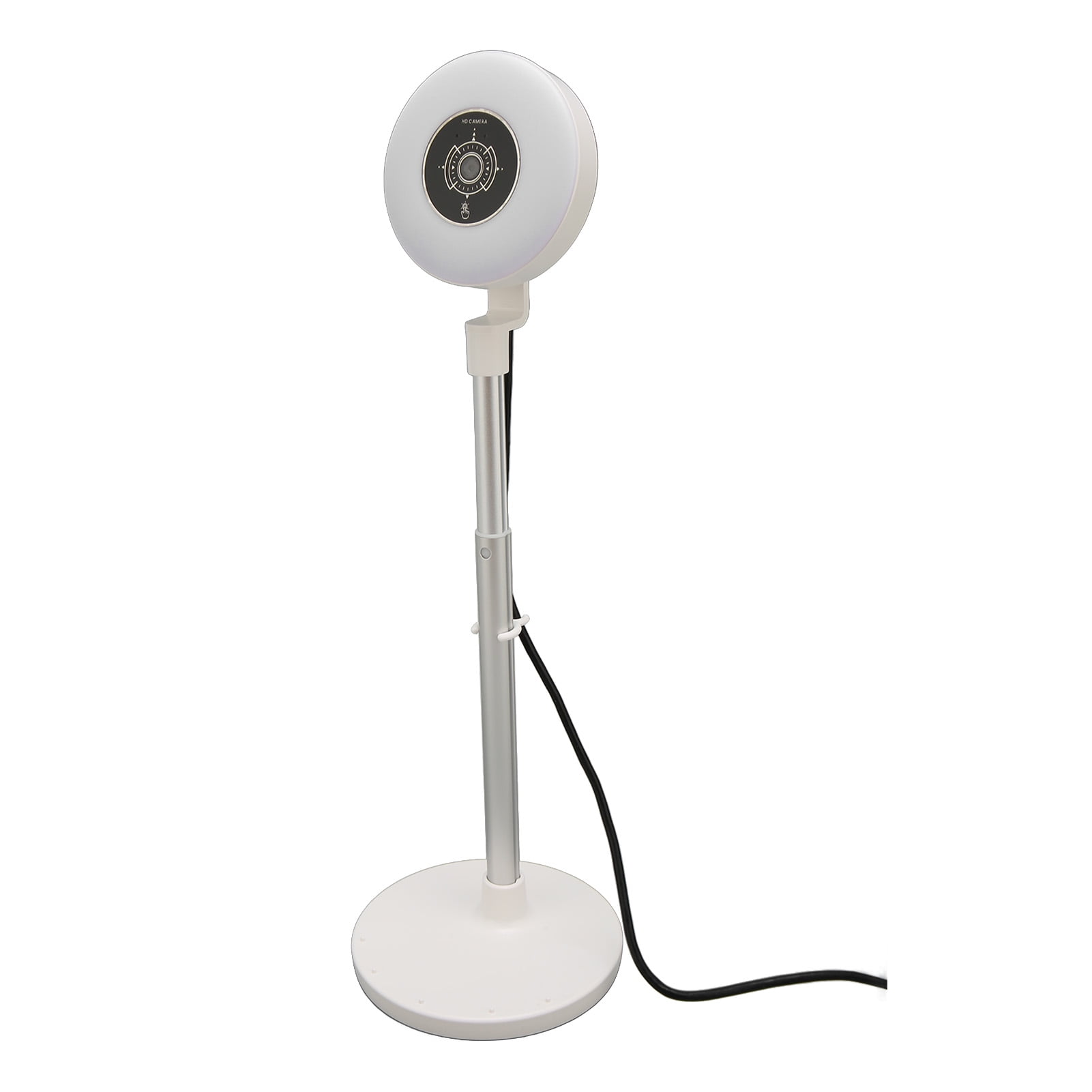 1080P Fill Light Webcam, 3 Level Adjustable Fill Light, Retractable Height AF Touch HD Webcam with Multifunctional Base, for Home and Leisure
