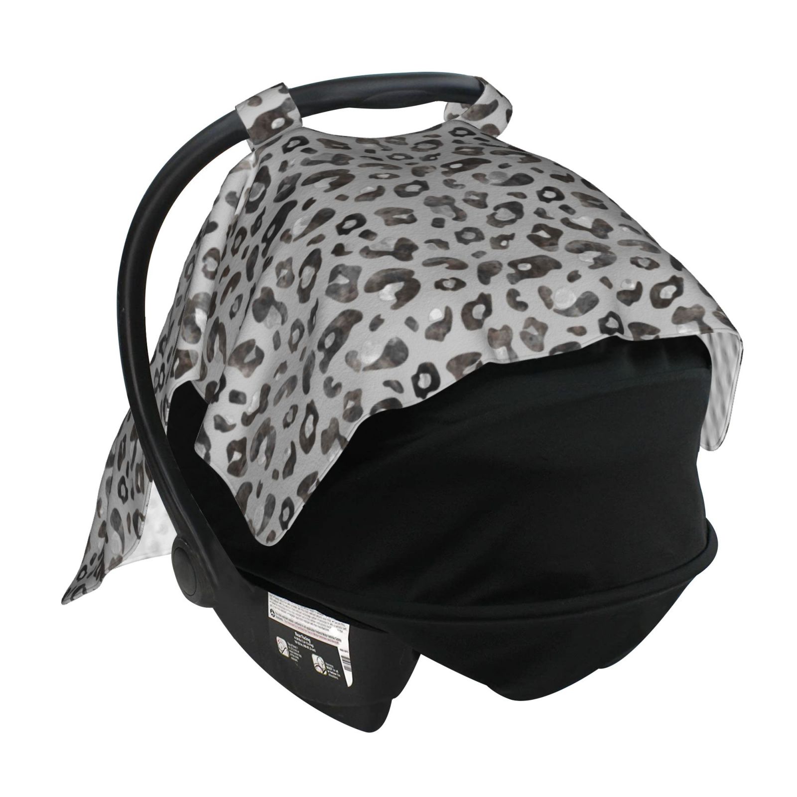 Car Seat Cover Baby - Wild Animal Leopard Print Breathable Infant Car Seat Cover for Baby Carseat, Lightweight Comfort Baby Essentials Must Haves Newborn Stuff for Girl Boy