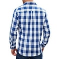 thumbnail image 2 of sogami Men's Casual Button Down Plaid Shirts Cotton Long Sleeve Work Shirts, 2 of 8