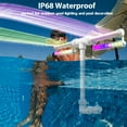 thumbnail image 2 of Solar Pool Fountain with Lights, 7 Color Changing Pool Light with Remote & Timer, Dimmable Dual-head Adjustable Pool Sprinkler Waterfall Fountain, Pool Decor for Above-Ground In-Ground Pools, 2 of 8
