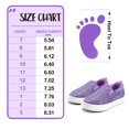 thumbnail image 5 of Bocca Girls Purple Glitter Slip on Sneakers Kids Canvas Walking Shoes Size 13, 5 of 7