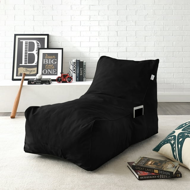 Loungie Resty Memory Foam Sofa Nylon Indoor/ Outdoor Self Expanding Water Resistant Sleeper Couch, Black