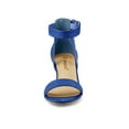 thumbnail image 6 of BLISSFUL STEP Women's Ankle Buckle Strap Chunky Heel Sandal Shoes Deep Blue 9.5, 6 of 8