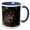 Blue/White, variant on 3drose, Terrapin Box Turtle Shell, 11oz Two-tone Black Mug