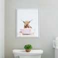 thumbnail image 2 of Amy Peterson Highland Cow in Cottage Rose Bath 16"x 20" Framed Canvas Art Print by Design Ovation, 2 of 12