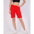 thumbnail image 2 of Real Essentials 4 Pack: Women's 9" Bermuda Long High Waisted Shorts with Pockets Casual Workout Athletic (Available in Plus), 2 of 6