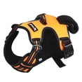 thumbnail image 2 of Flmtop Chien de Compagnie Chiot Harnais Rembourré Collier Réglable Respirant Laisse Réfléchissante Gilet Orange, 2 of 9