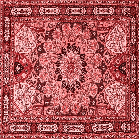 Ahgly Company Indoor Square Persian Red Traditional Area Rugs, 5' Square