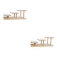 thumbnail image 4 of Thinsony Modern Wooden Rack Glasses Display Stand Holder Organizer 3 Layers 2Set, 4 of 6