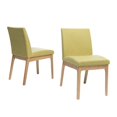 thumbnail image 2 of GZXS Modern Upholstered Dining Chairs Set of 2, Ergonomic Side Chairs w/ Padded Fabric Seats and Rubberwood Legs, for Home & Commercial Use (Green), 2 of 8