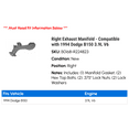 thumbnail image 2 of Right Exhaust Manifold - Compatible with 1994 Dodge B150 3.9L V6, 2 of 2