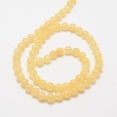 thumbnail image 2 of 4strands Natural Yellow Jade Bead Strands Round 10mm Hole: 1mm about 19pcs/strand 7.75 inch, 2 of 2