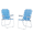 blue, variant on Sunnyfree 2 Pack Folding Beach Chairs, Portable Lightweight Outdoor Chairs with Armrests, Heavy-Duty Webbed Lawn Chairs for Patio, Pool, Camping, Picnic, Backyard, Blue & White Stripe