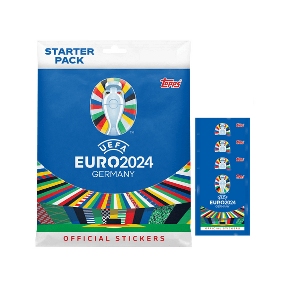 2024 Topps UEFA Euro Stickers - Mega Starter Pack (Album + 48 Stickers)