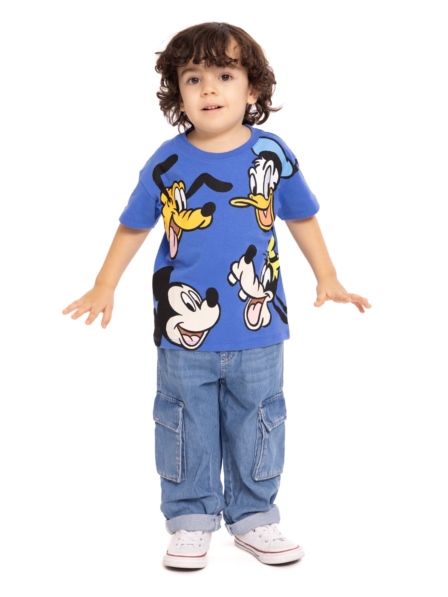 Mickey and Friends Toddler Graphic Crewneck Tee with Short Sleeves, Sizes 12M-5T