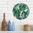 thumbnail image 6 of GZHJMY Tropical Palm Leaves Clock, Silent Round Wall Clock, Non Ticking Battery Device Clocks, Creative Decoration Wall Clock for Living Room Bedroom Office Kitchen, 6 of 7