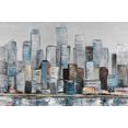 thumbnail image 3 of skyline Urbaine Abstraite - Toile 24"x36 Pouces - Impression à la Demande, 3 of 5