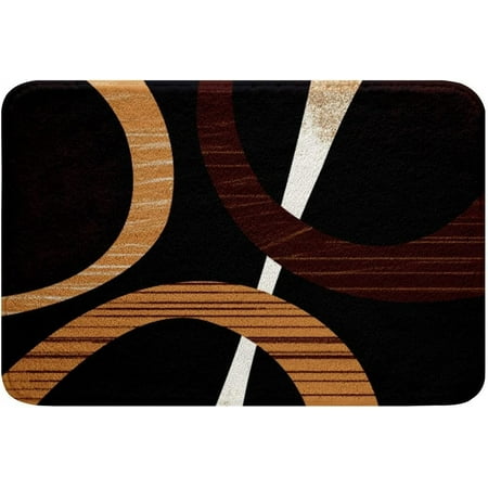 

Retro Circle Pattern Bath Mats Geometry Art Bathroom Mats Rugs Yellow Black Red Rug Carpets Floor Mat Bathroom Decorationsches for Kitchen Bedroom Door Mat 24x16 Inch