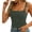 Army Green, variant on Ribbed Tanks for Women Summer Sleeveless Skinny Buckle Top for Women Solid Casual Square Neckline Clothes